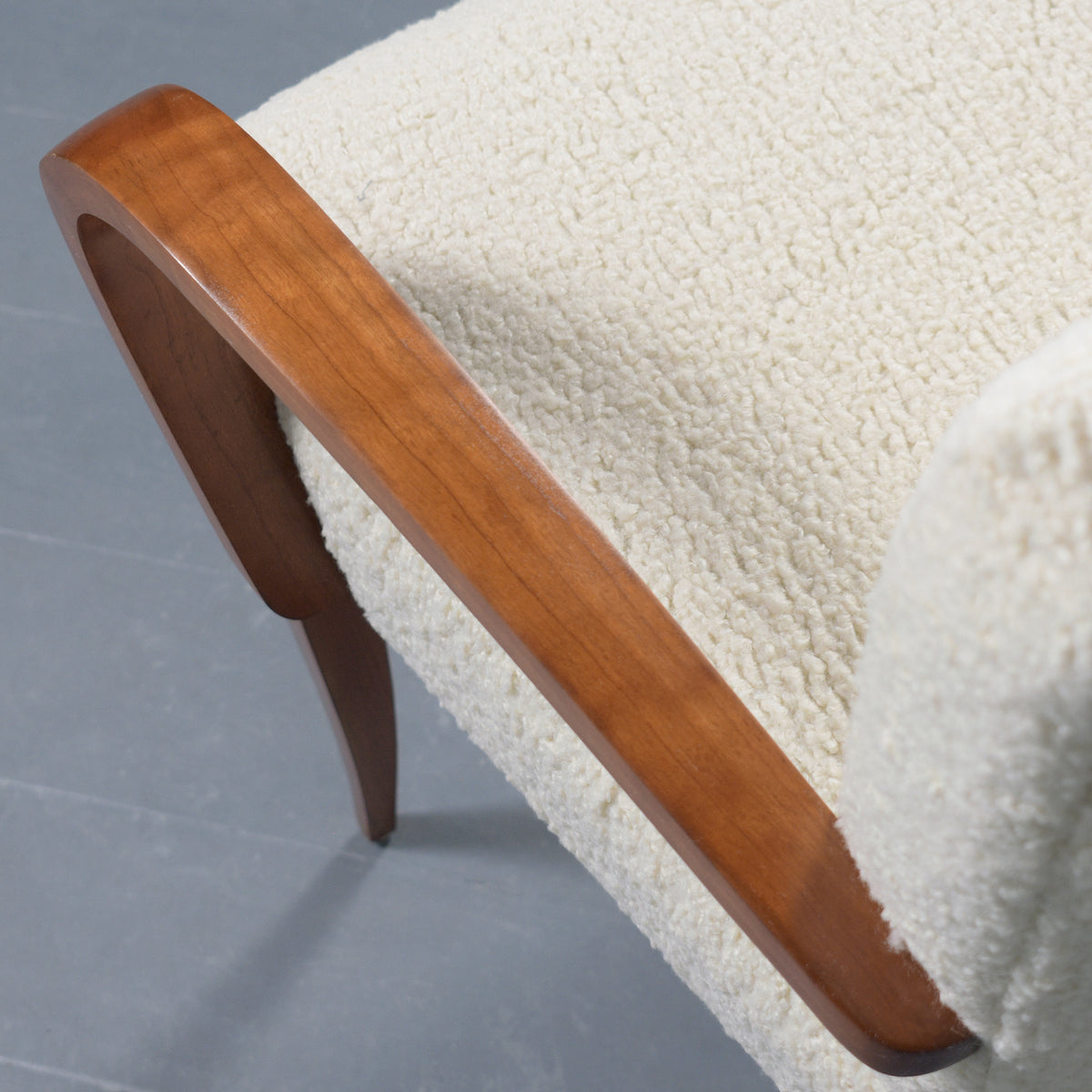 Set of 6 Mid-Century Modern Walnut Armchairs: Restored Elegance