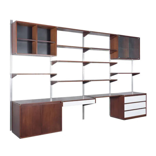 1960s Danish Modern Mahogany Bookshelf: Vintage Elegance