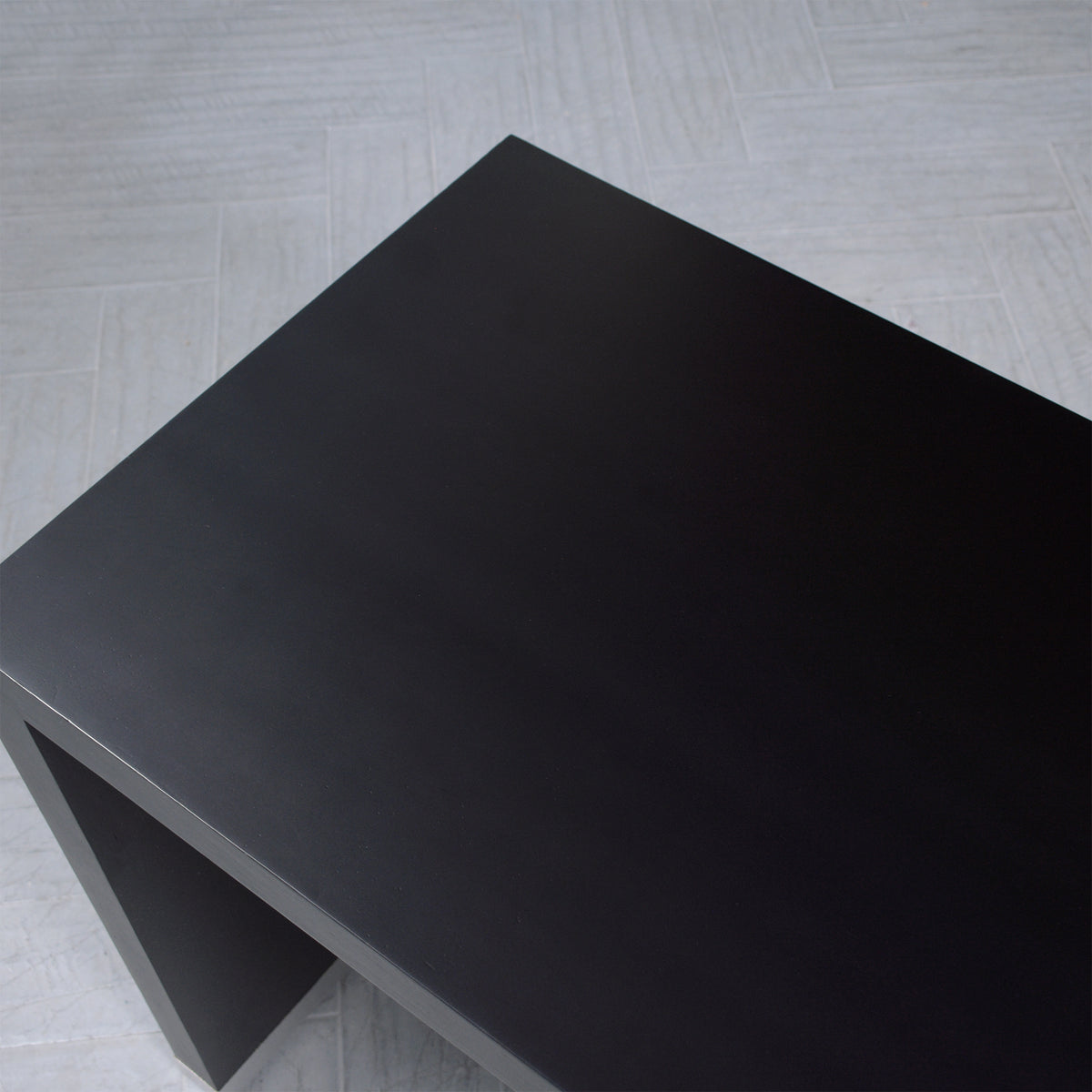 Restored Mid-Century Ebonized Modern Sofa Console