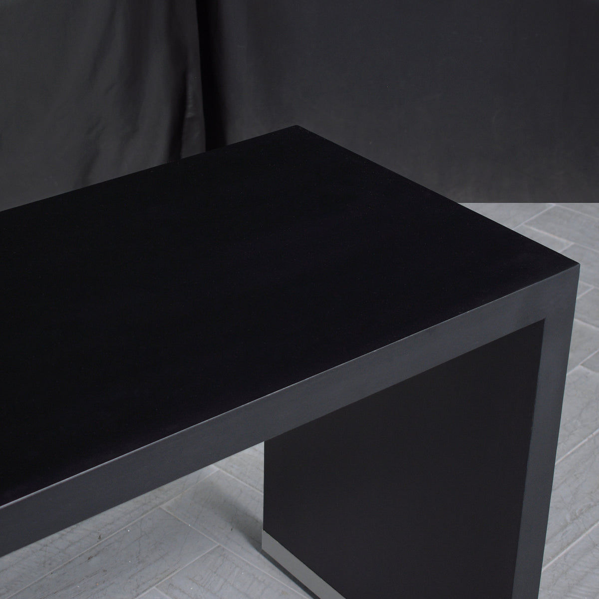 Restored Mid-Century Ebonized Modern Sofa Console