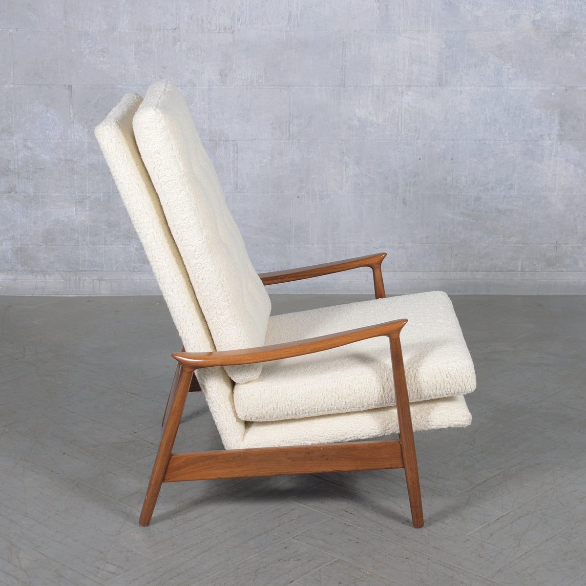 1960s Danish Modern Lounge Chair Walnut with New Upholstery
