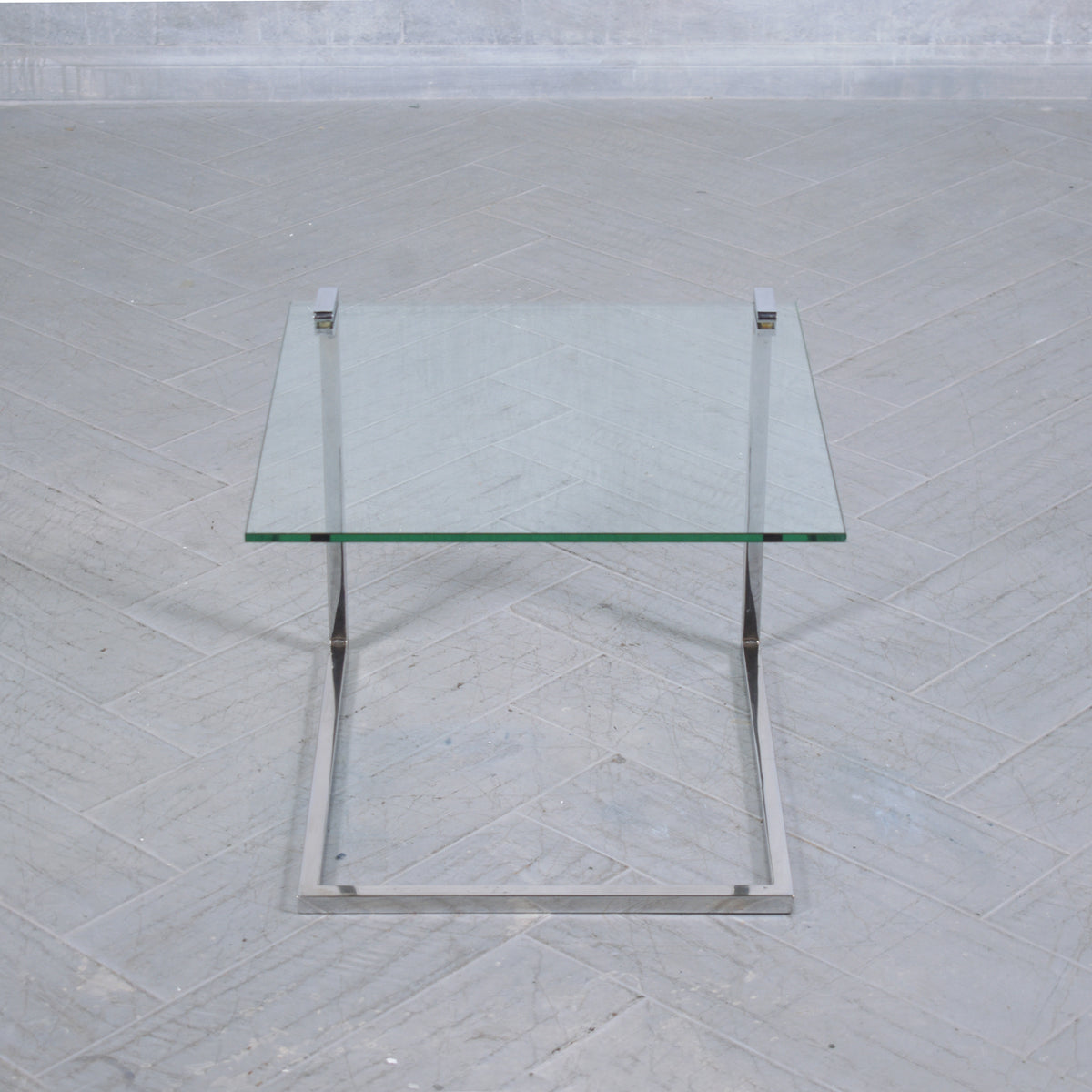 Vintage Mid-Century Chrome & Glass End Tables