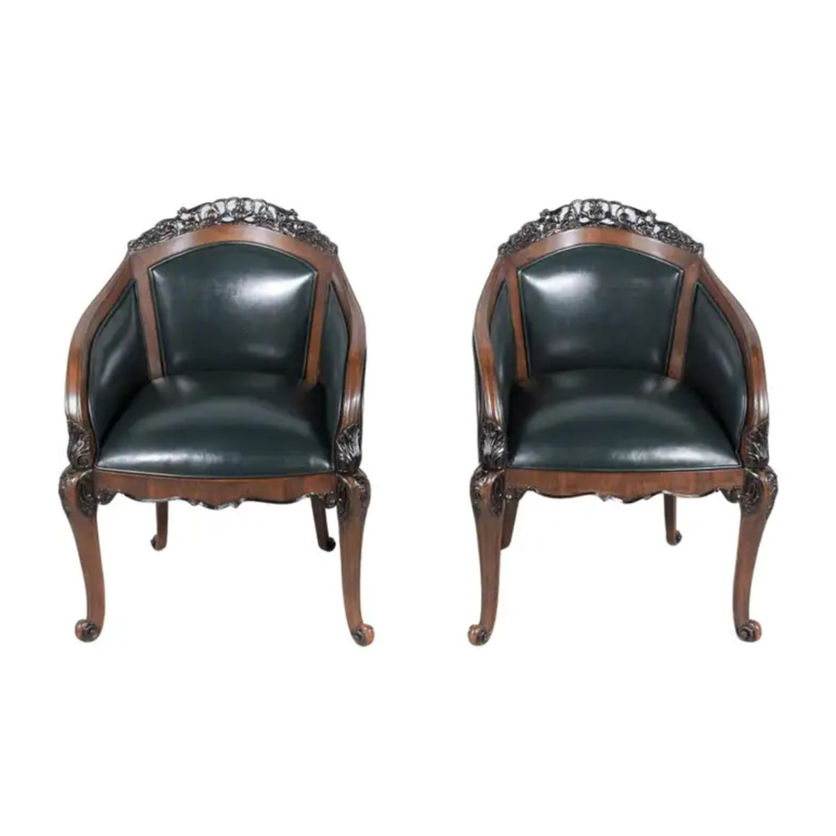 Restored 19th Century English Chinoiserie Bergères