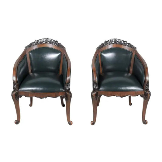 Restored 19th Century English Chinoiserie Bergères