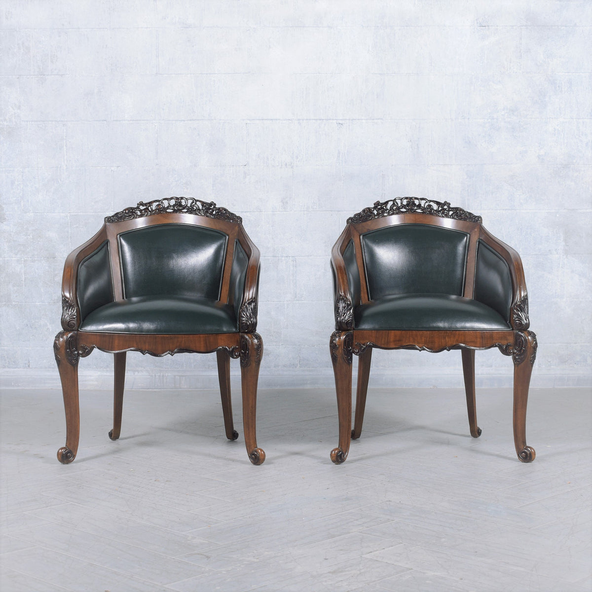 Restored 19th Century English Chinoiserie Bergères