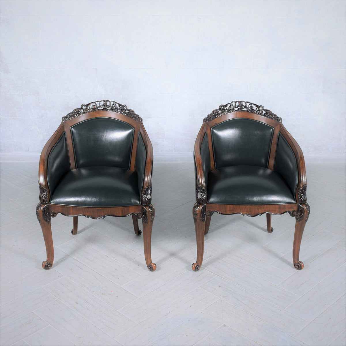 Restored 19th Century English Chinoiserie Bergères