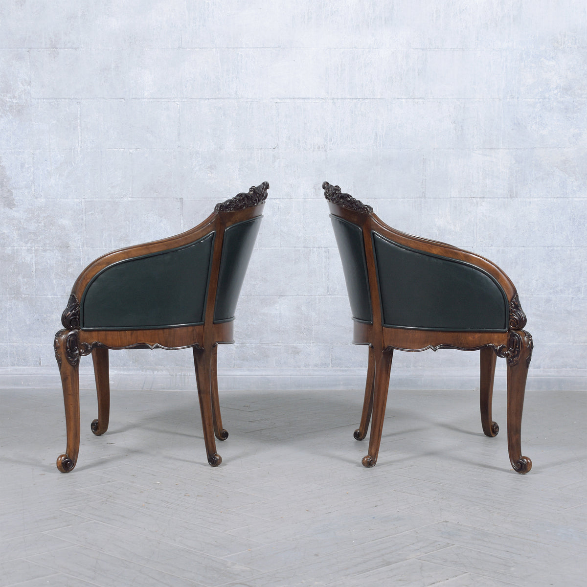 Restored 19th Century English Chinoiserie Bergères
