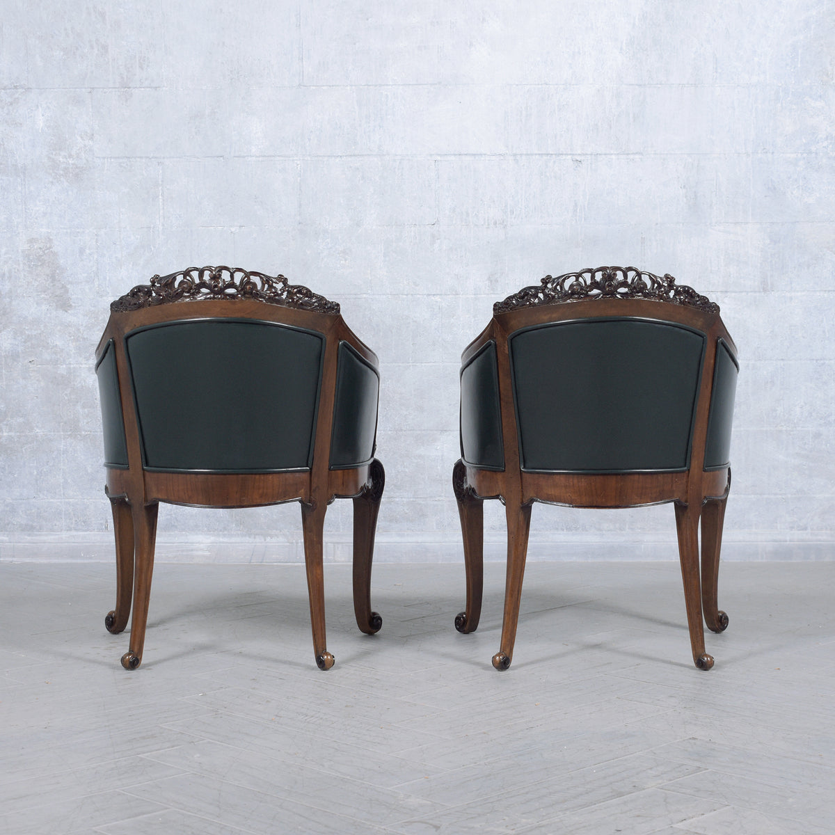 Restored 19th Century English Chinoiserie Bergères