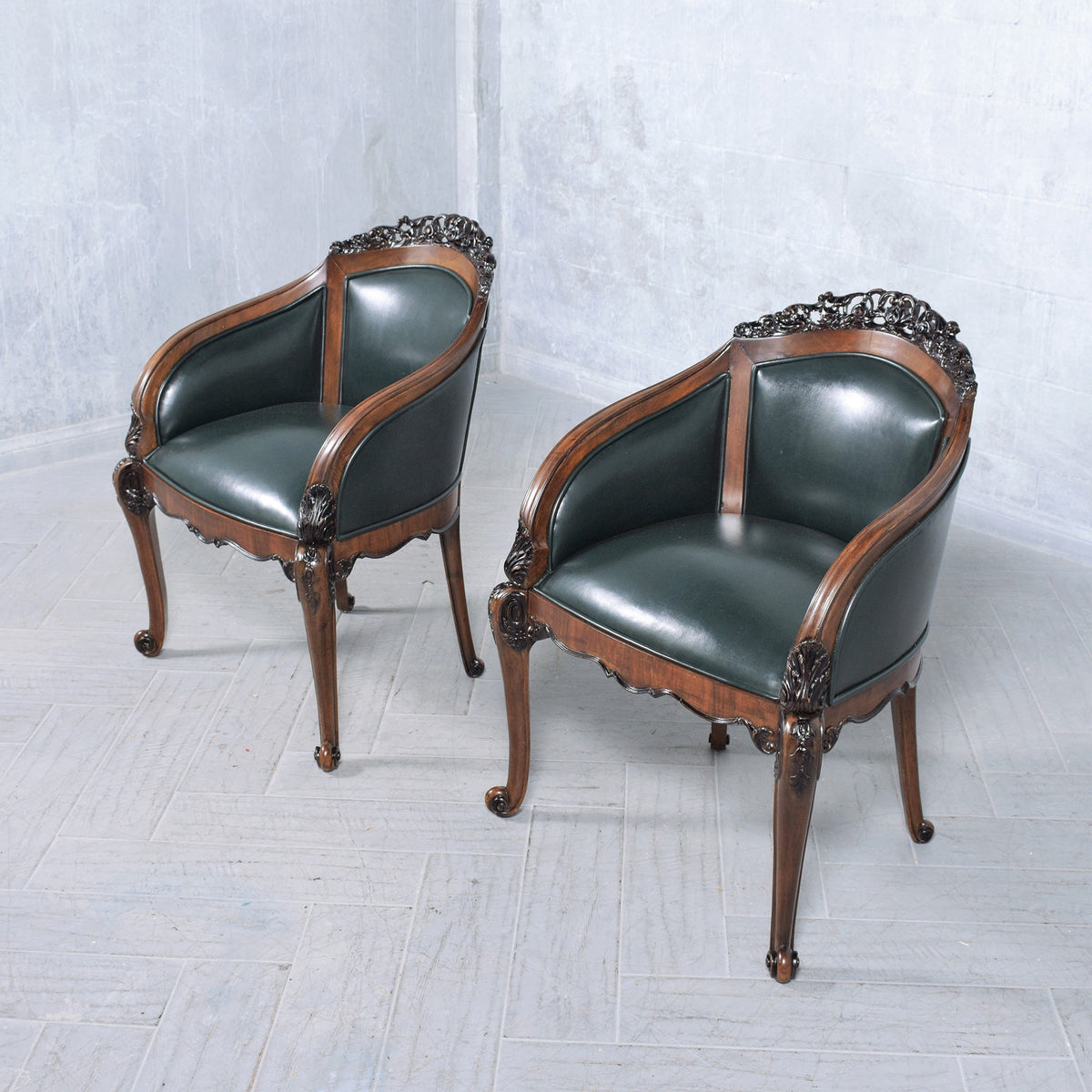 Restored 19th Century English Chinoiserie Bergères