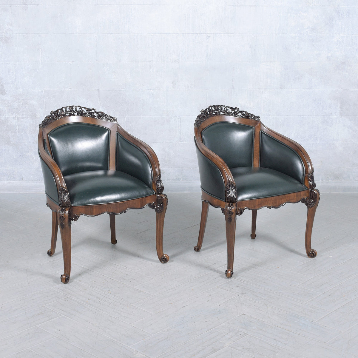 Restored 19th Century English Chinoiserie Bergères