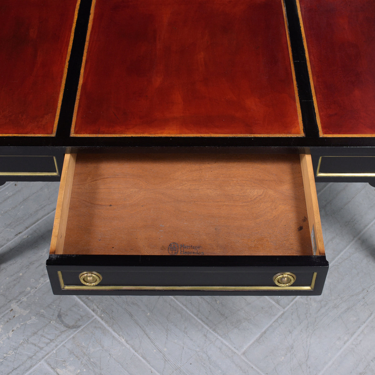 1960s Heritage Henredon Hollywood Regency Mahogany Coffee Table