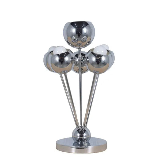 1960s Mid-Century Modern Chrome Table Lamp: Space Age Design Restored