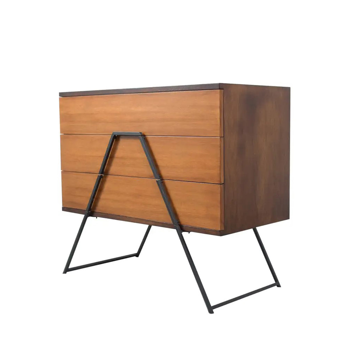Vintage 1960s Mid-Century Modern Wood Chest of Drawers