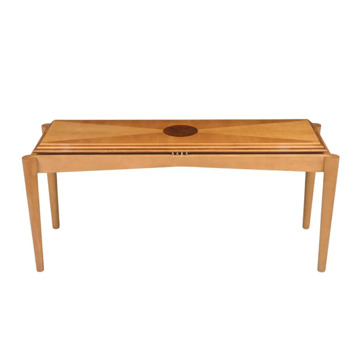 1980's Handcrafted Maple and Walnut Modern Console Table