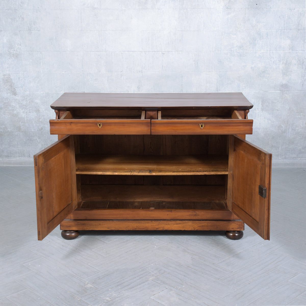 19th-Century French Walnut Server