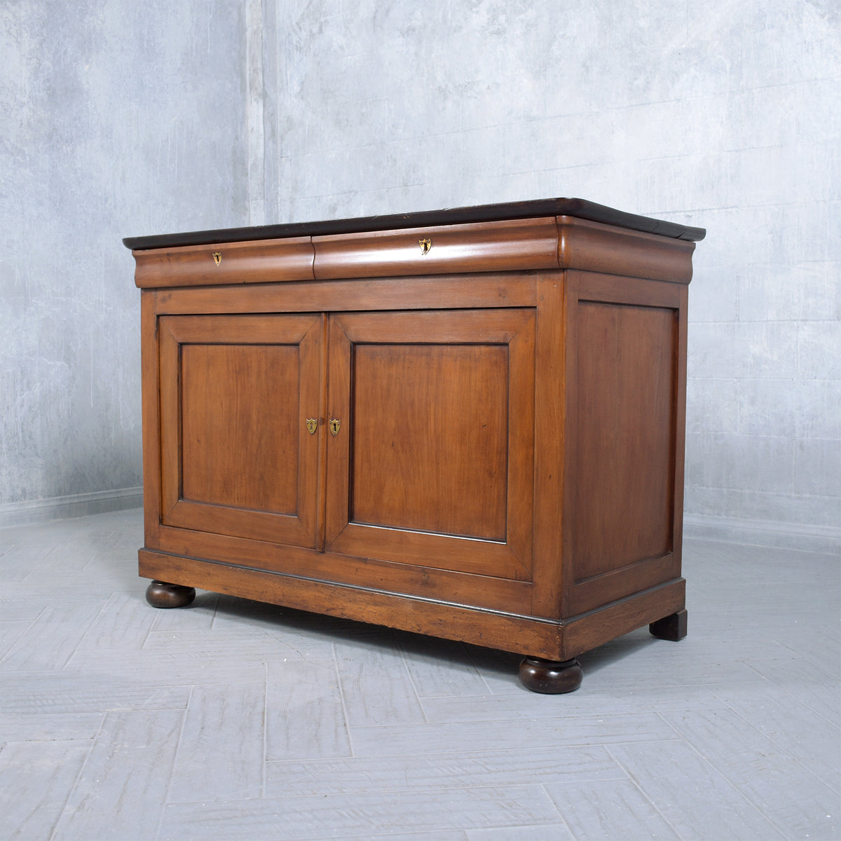 19th-Century French Walnut Server