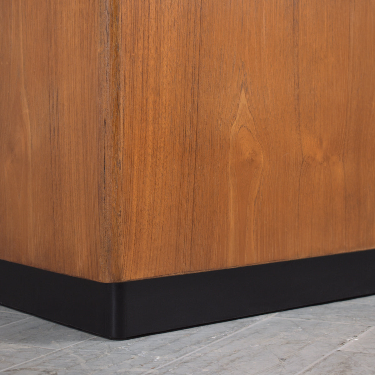 Vintage 1960s Teak Wood Waterfall Side Table - Fully Restored and Sleek Design