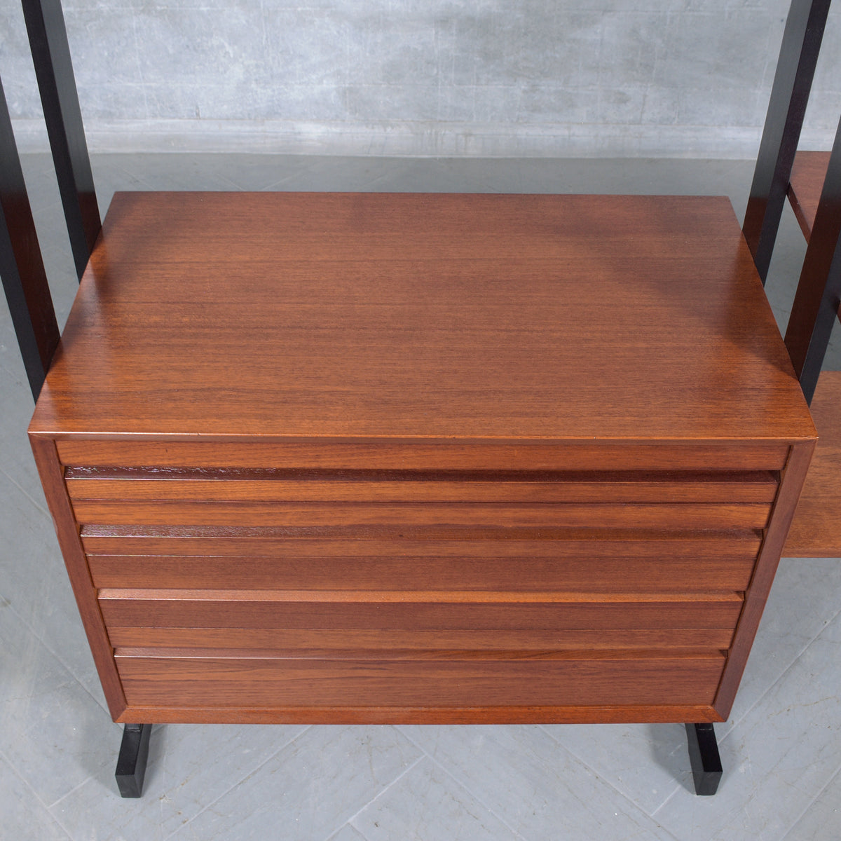 Vintage 1960s Teak Freestanding Wall Unit – Fully Restored