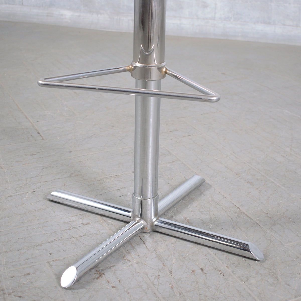 Vintage Modern Swivel Adjustable Bentwood & Steel Barstools