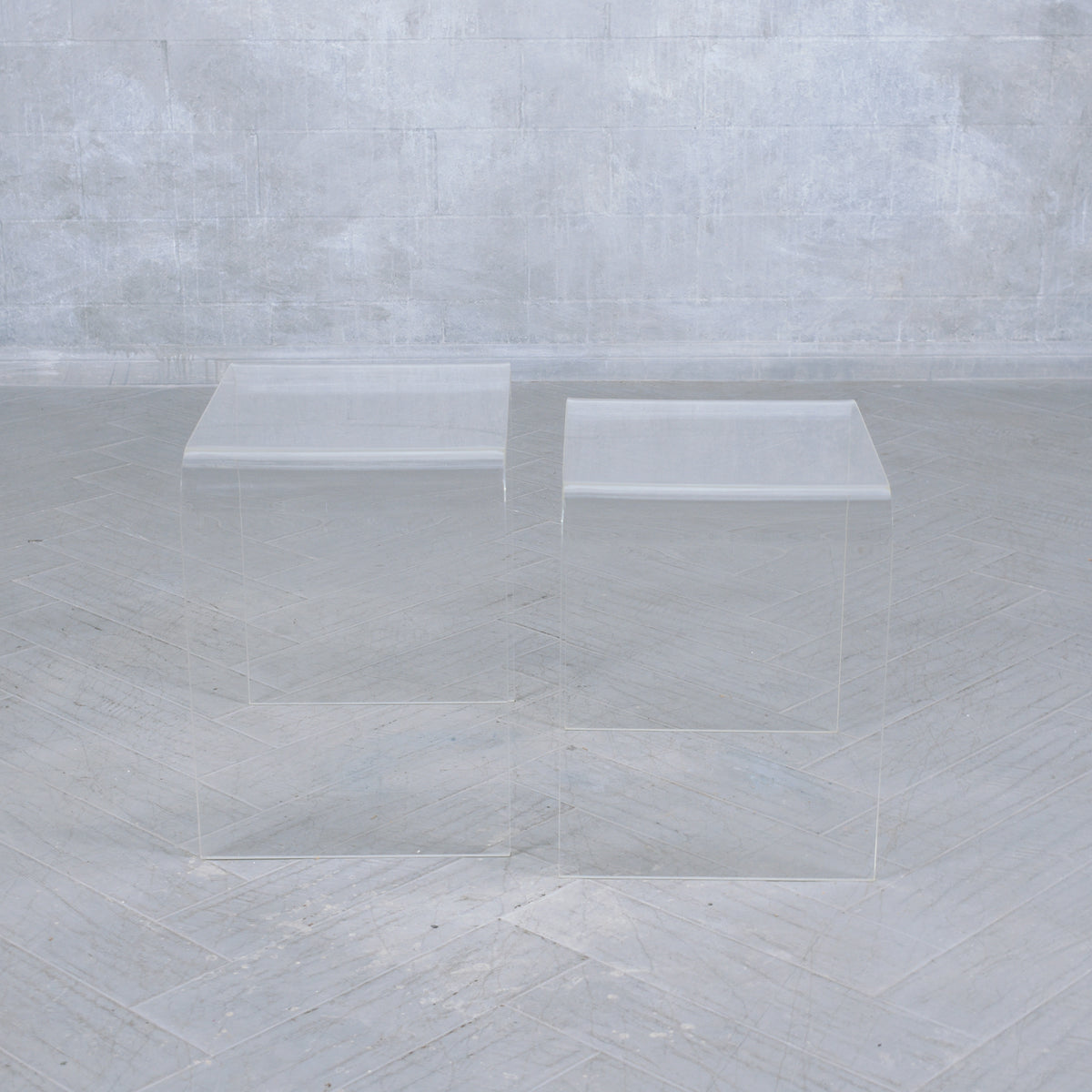 Set of Mid-Century Modern Lucite Nesting Tables