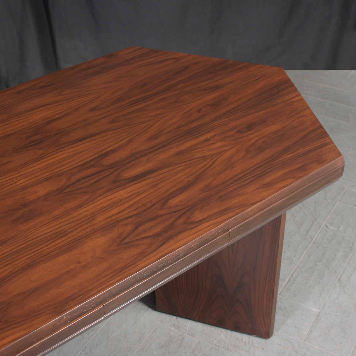 Restored 1960s Rosewood Executive Desk with Satin Lacquer Finish