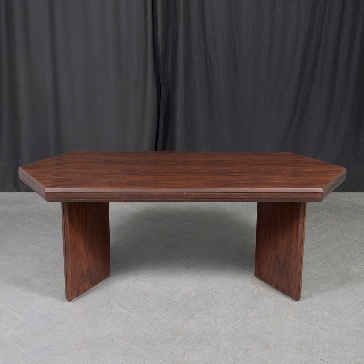 Restored 1960s Rosewood Executive Desk with Satin Lacquer Finish