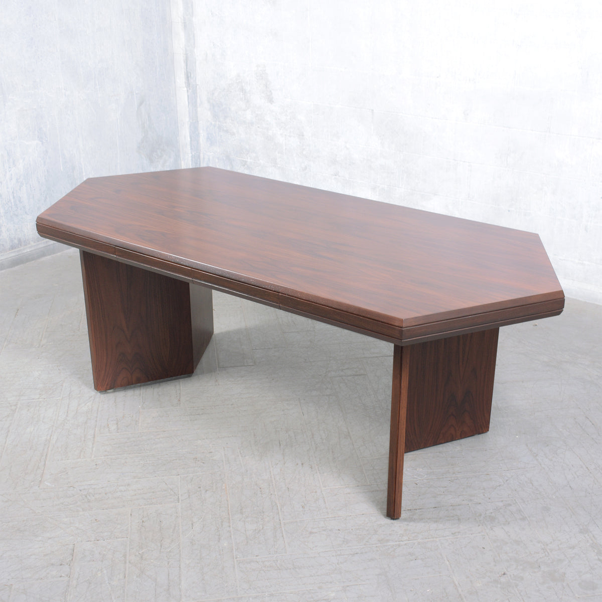 Restored 1960s Rosewood Executive Desk with Satin Lacquer Finish