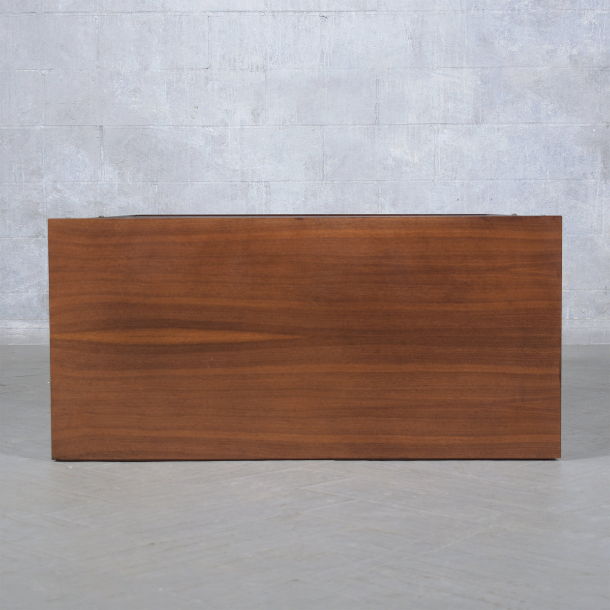 Vintage 1960s Walnut Chest of Drawers with Sculptured Doors