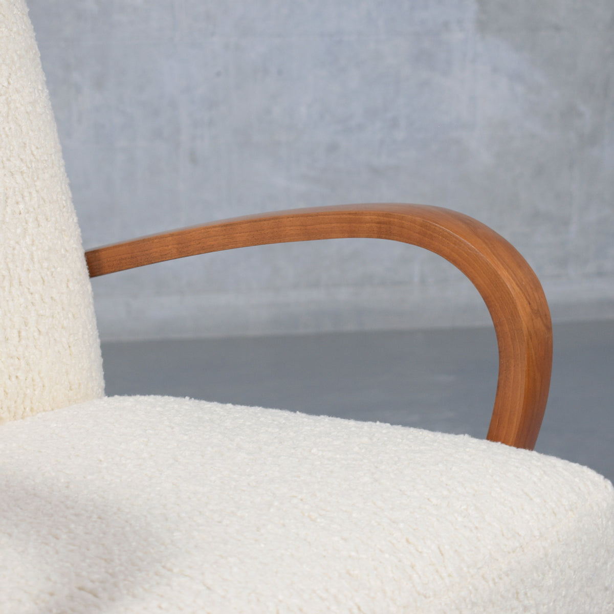 Set of 6 Mid-Century Modern Walnut Armchairs: Restored Elegance