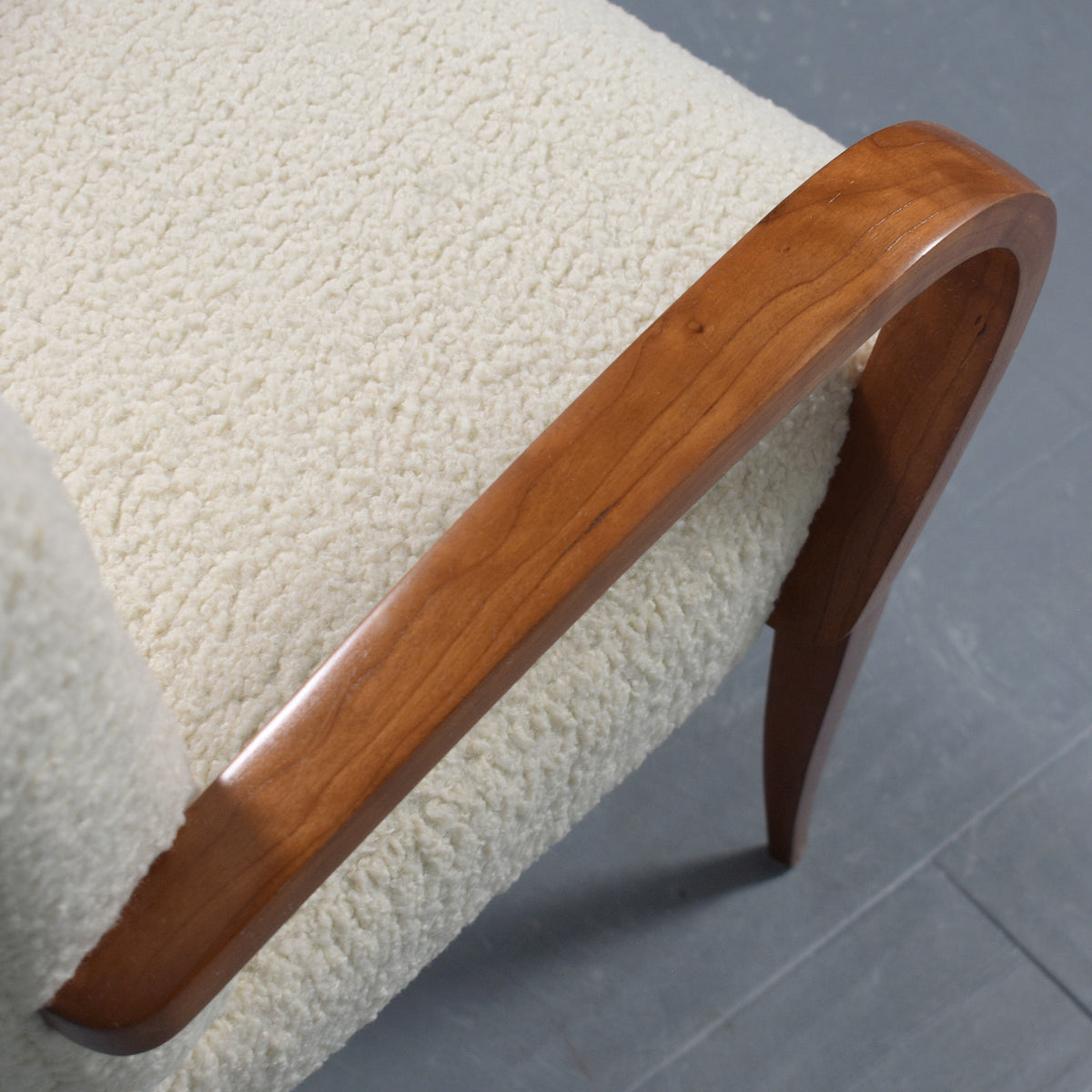 Set of 6 Mid-Century Modern Walnut Armchairs: Restored Elegance