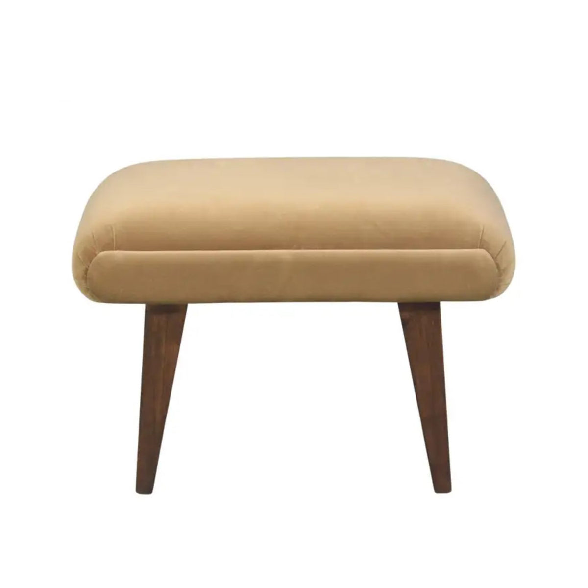 1960s Mid-Century Modern Mohair Velvet Stool
