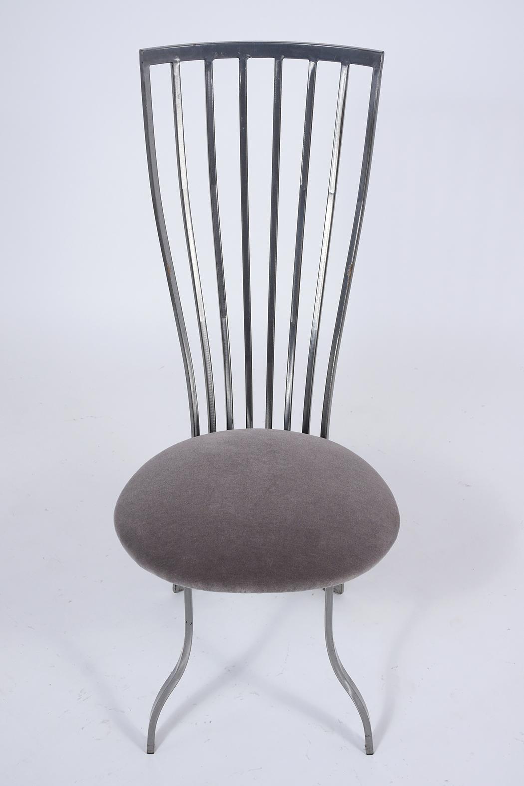 Set of Italian Steel Dining Chairs