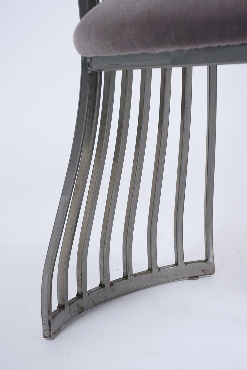 Set of Italian Steel Dining Chairs