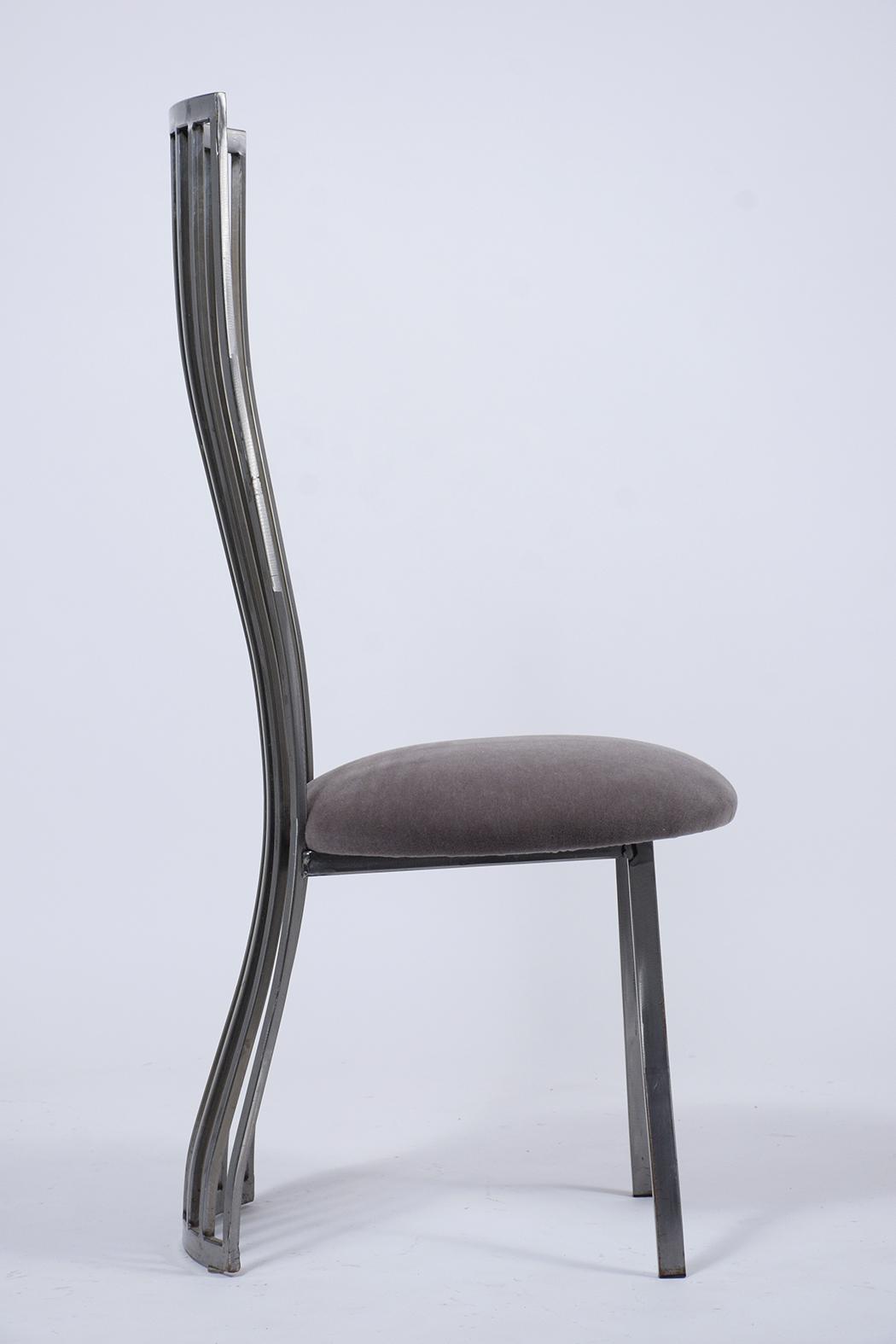 Set of Italian Steel Dining Chairs