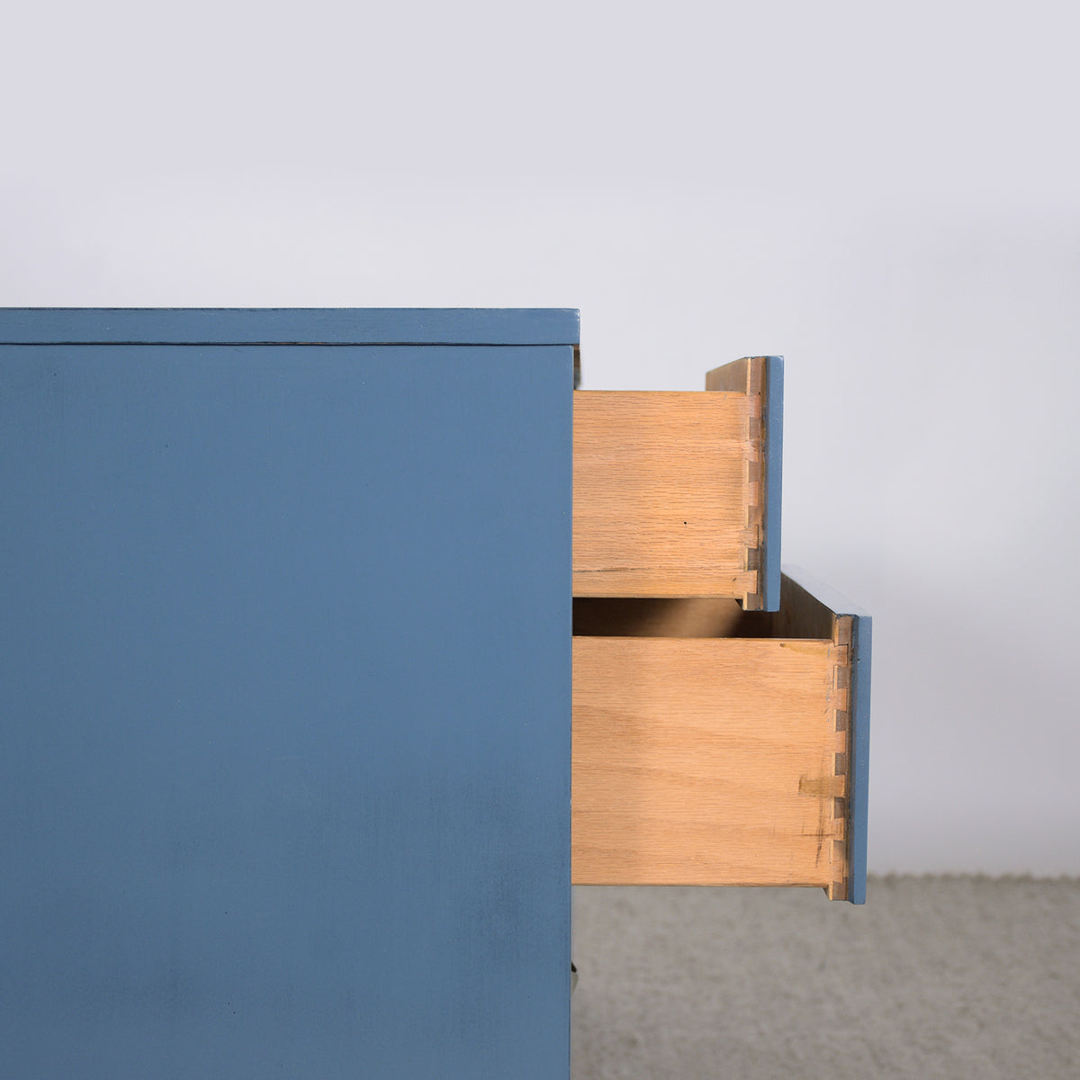 1960s Broyhill Brasilia Blue Lacquered Mid-Century Credenza - Elegantly Restored