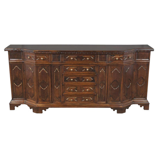 Italian circa 1900s Baroque Walnut Buffet