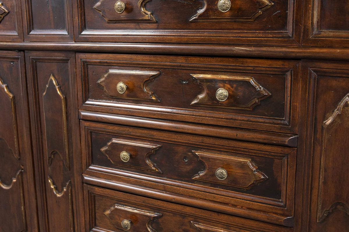 Italian circa 1900s Baroque Walnut Buffet