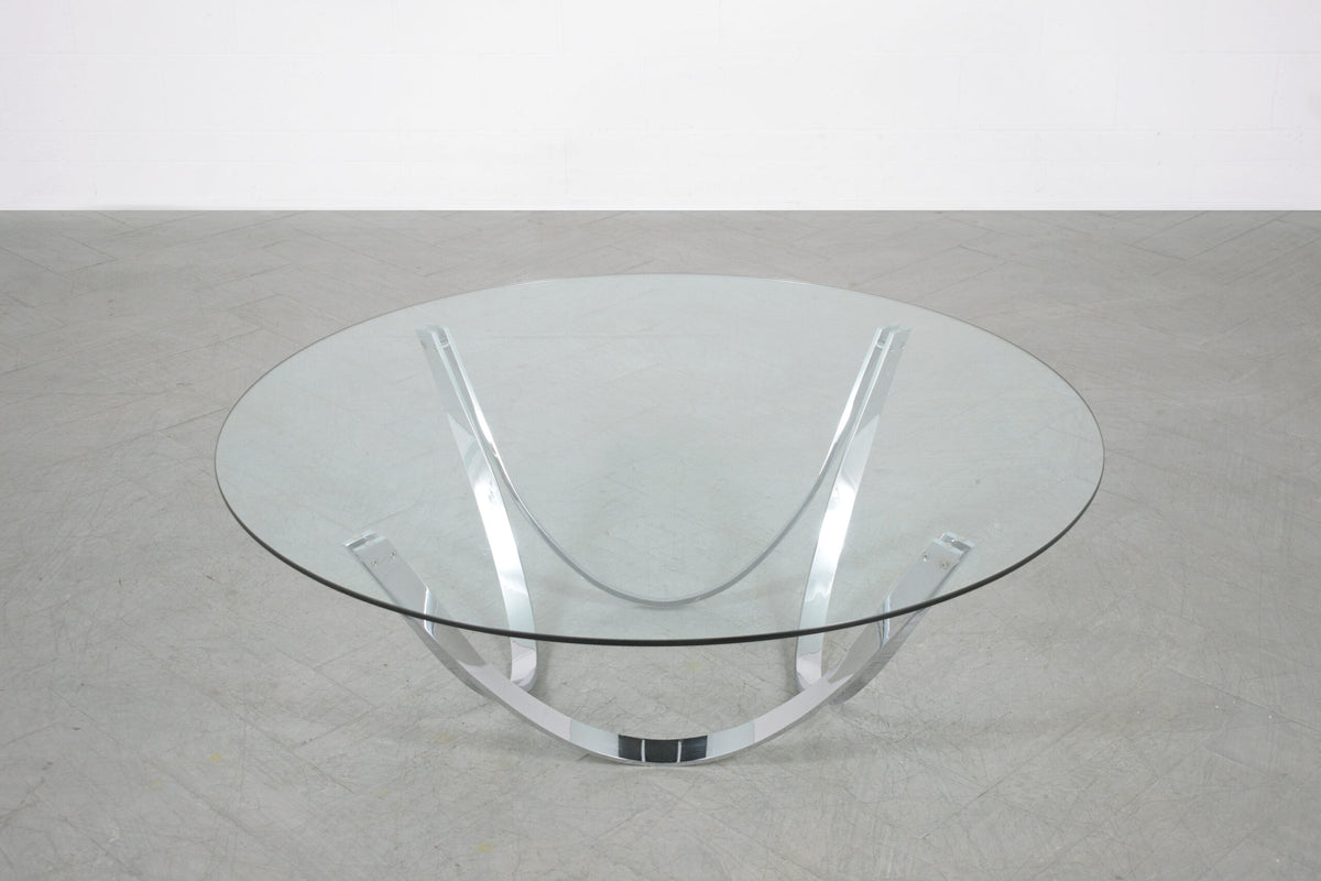 Vintage Mid-Century Chrome Coffee Table