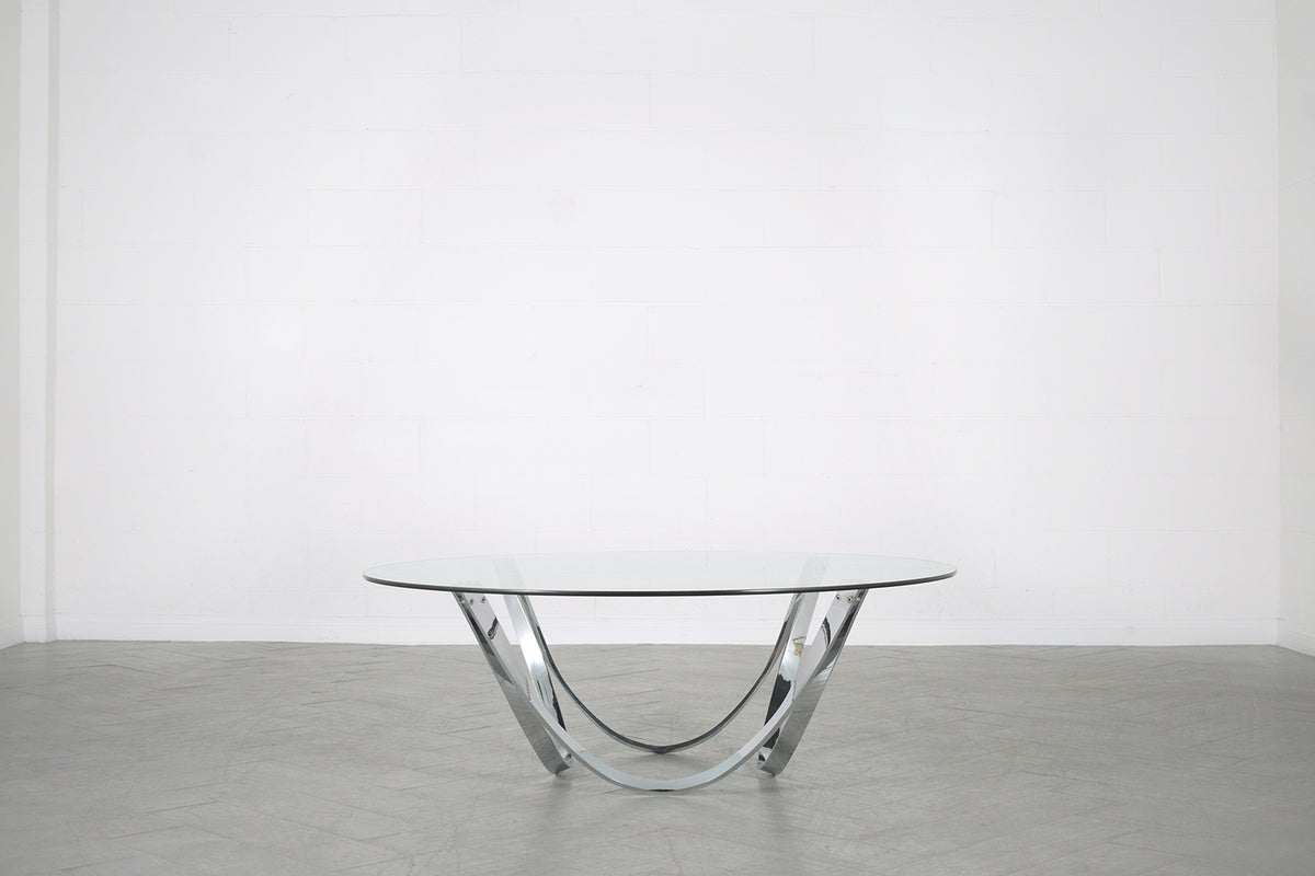 Vintage Mid-Century Chrome Coffee Table
