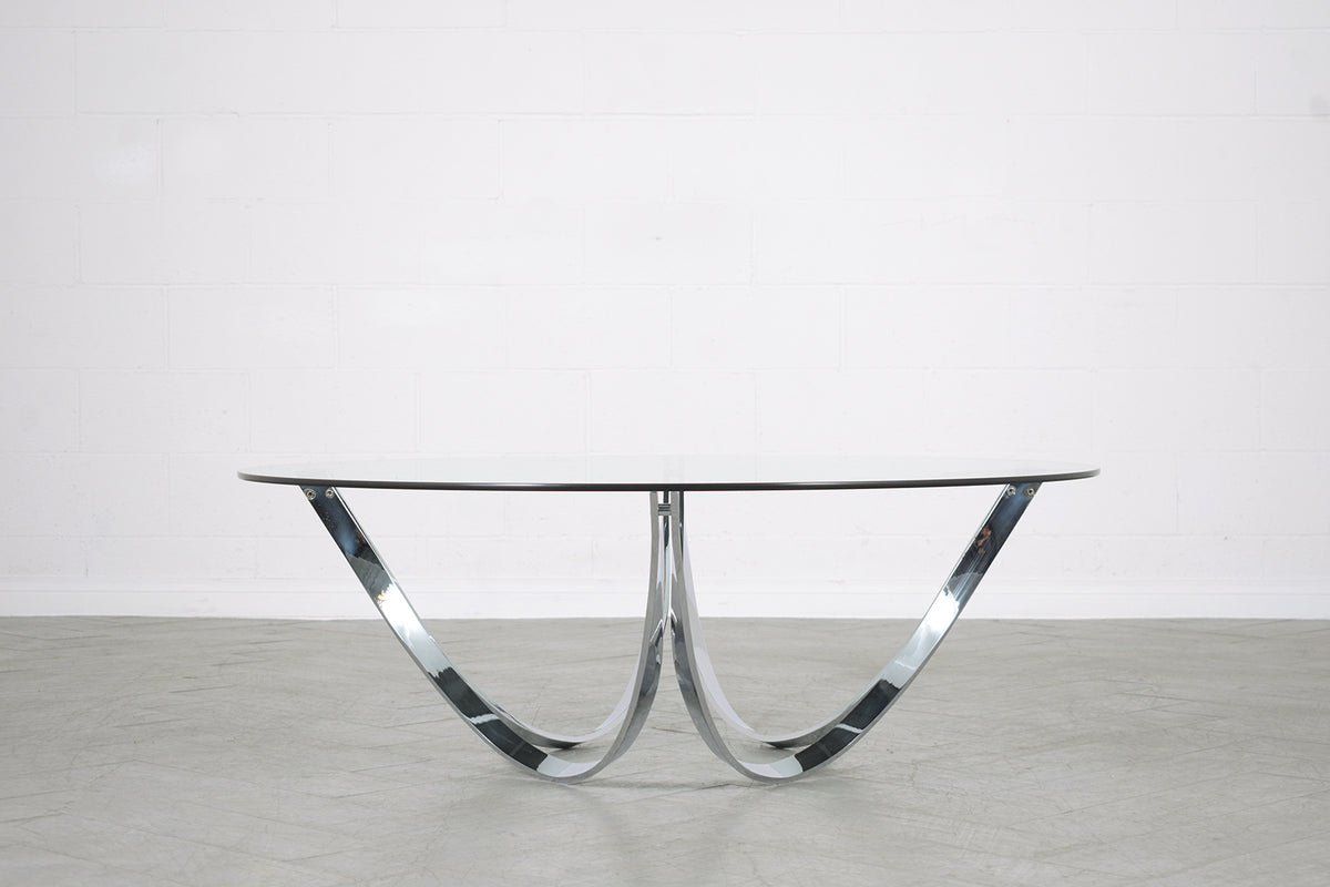 Vintage Mid-Century Chrome Coffee Table