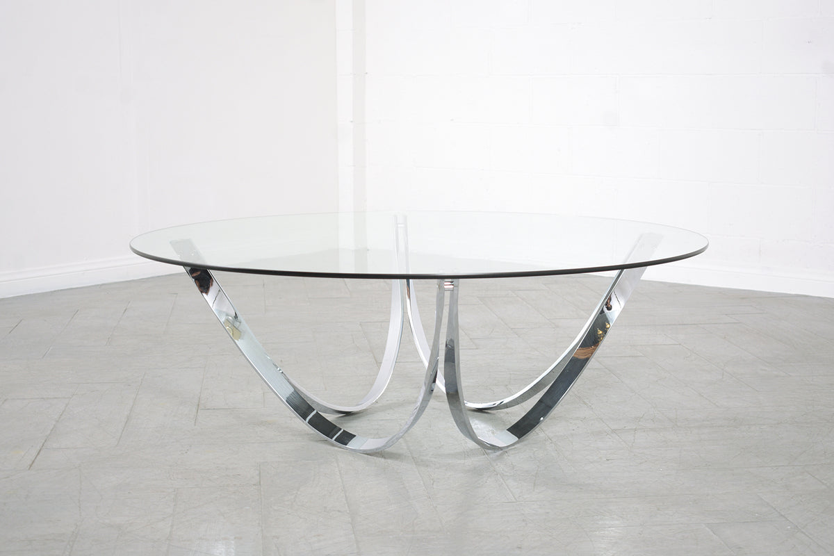 Vintage Mid-Century Chrome Coffee Table