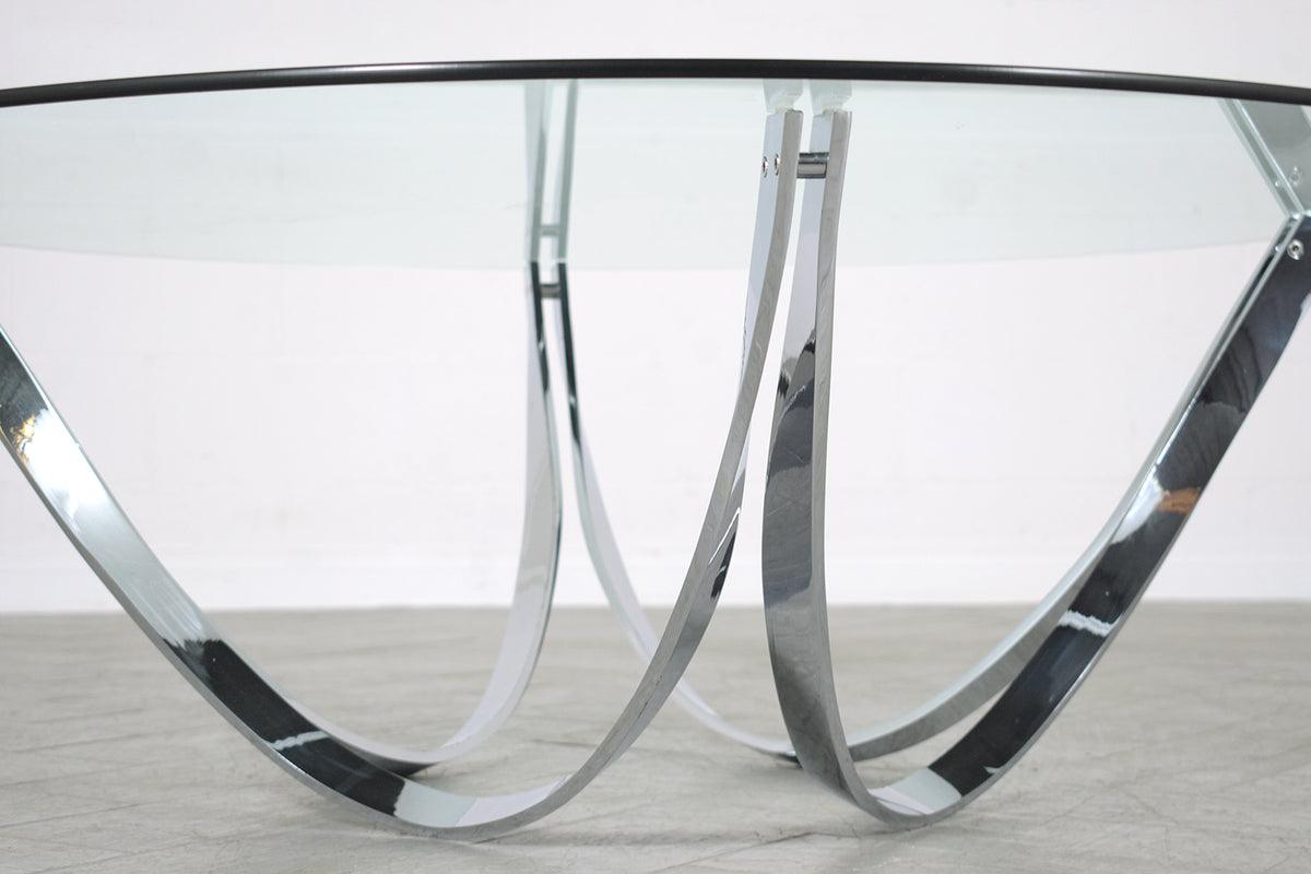 Vintage Mid-Century Chrome Coffee Table