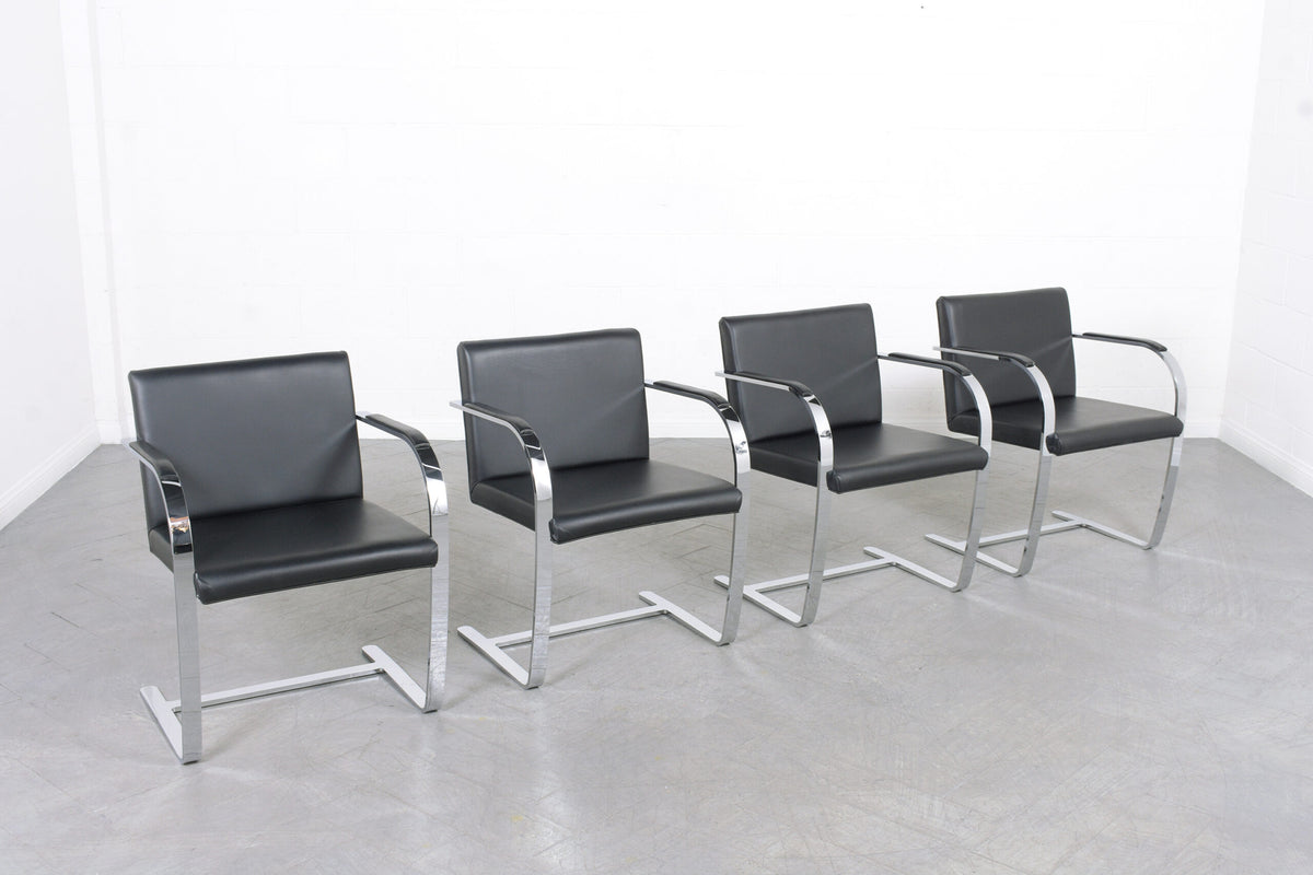 Set of Four Brno Knoll Style Mid-Century Modern Armchairs