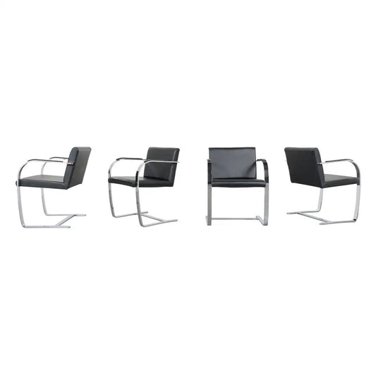 Set of Four Brno Knoll Style Mid-Century Modern Armchairs