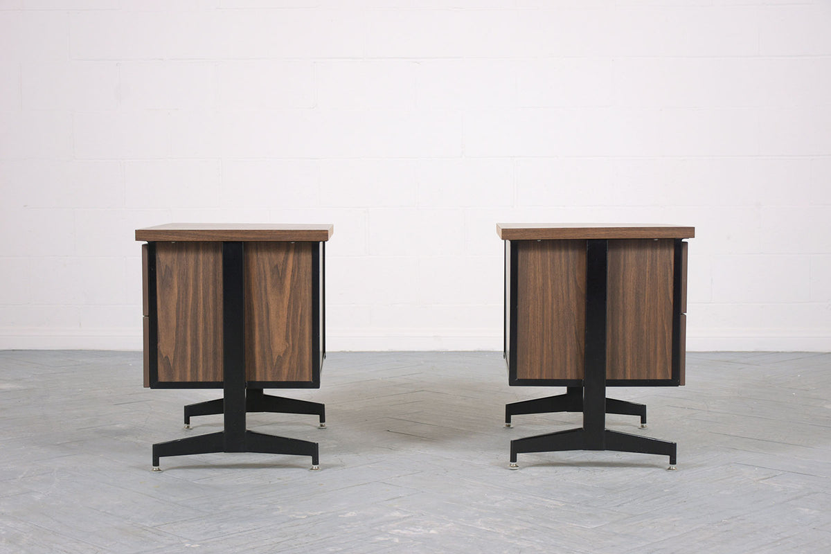 Pair of Two Drawer Mid-Century Modern Nighstands