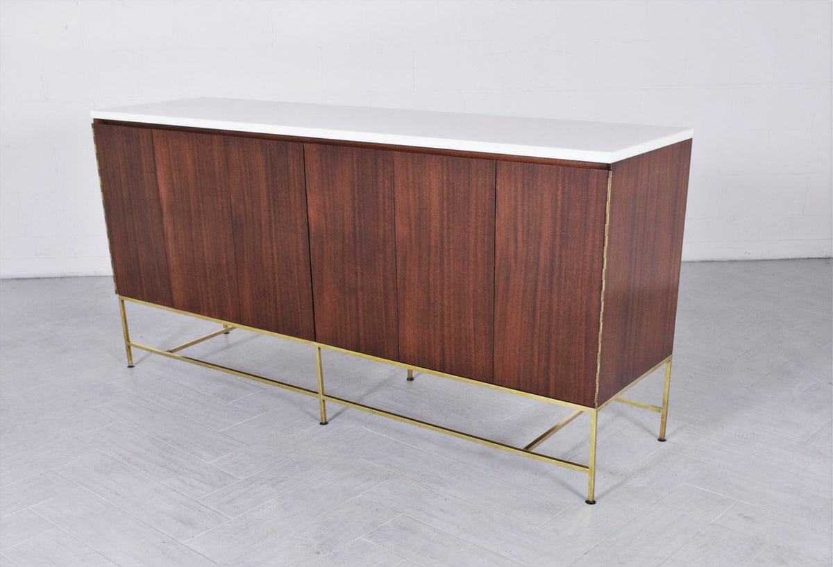 Vintage Paul McCobb Marble Top Credenza