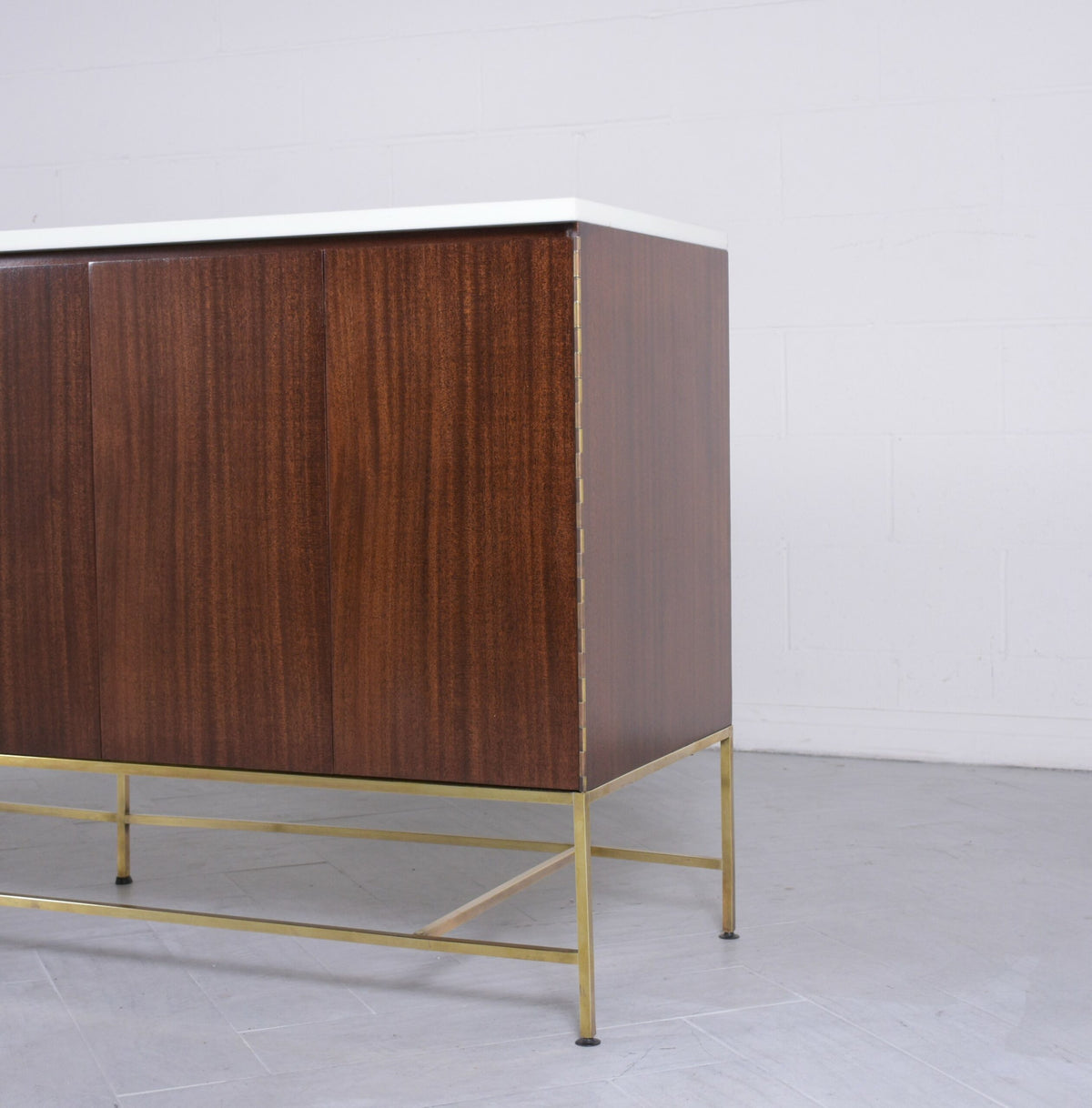Vintage Paul McCobb Marble Top Credenza