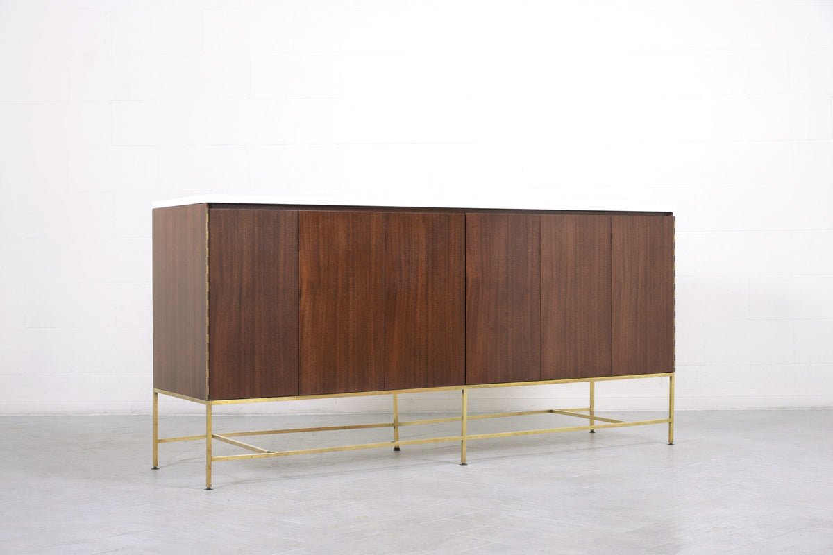 Vintage Paul McCobb Marble Top Credenza