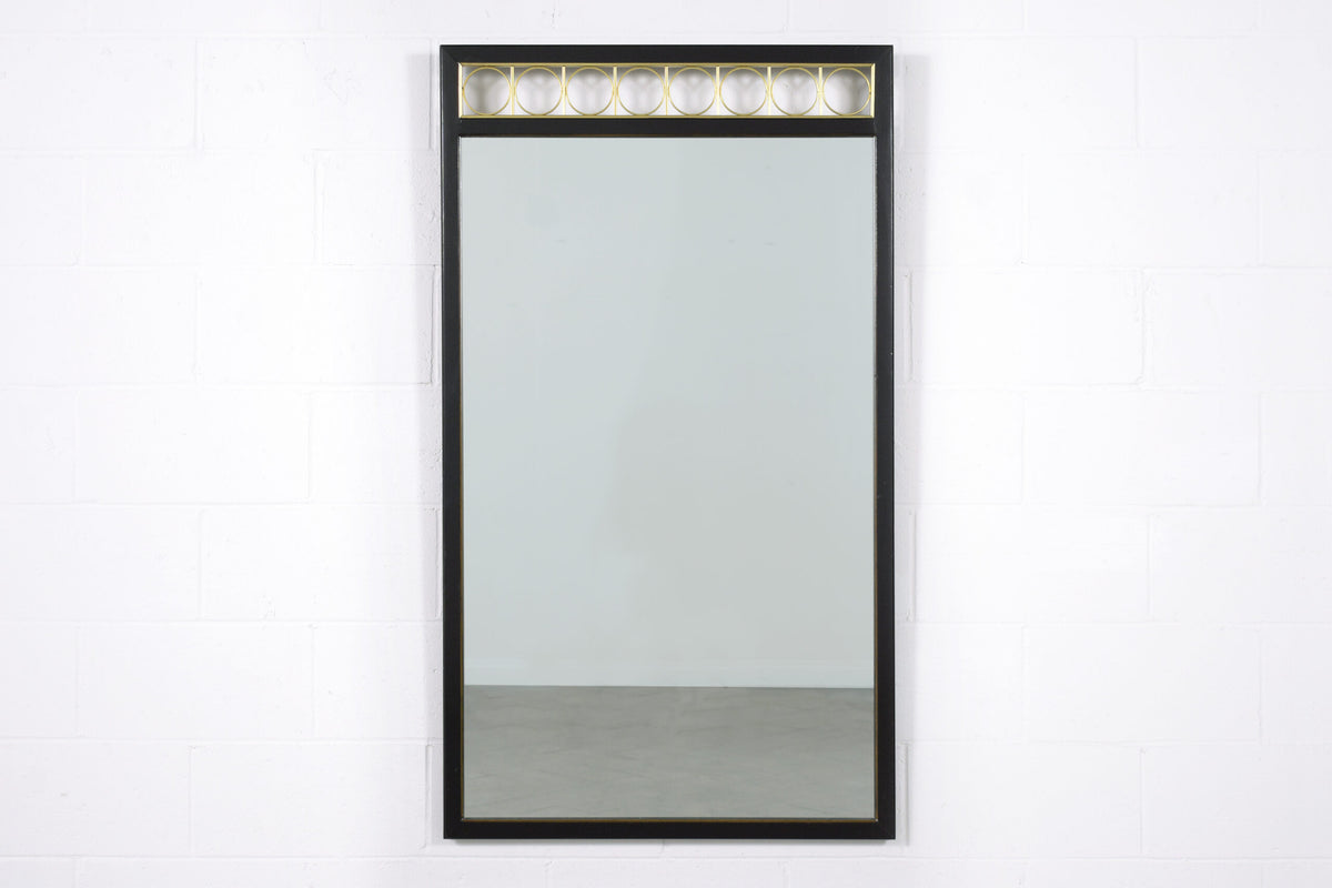 Restored Mid-Century Mahogany Wall Mirror