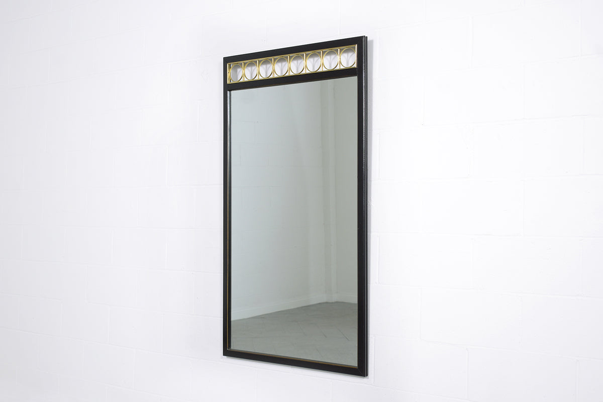 Restored Mid-Century Mahogany Wall Mirror
